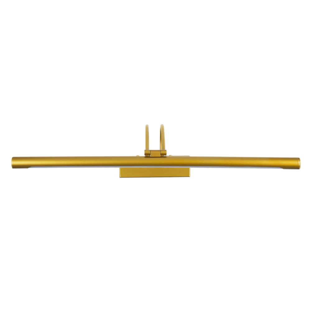 GLOBOSTAR® LAURA 60425 Μοντέρνο Φωτιστικό Τοίχου - Απλίκα Καθρέπτη Μπάνιου LED 12W 1400lm 120° AC 220-240V IP44 Φυσικό Λευκό 4500K - Lumileds SMD Chip & TÜV SÜD Driver - Χρυσό Βούρτσας - Μ60 x Π27 x Υ13cm - 3 Χρόνια Εγγύηση