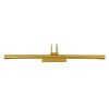 GLOBOSTAR® LAURA 60425 Μοντέρνο Φωτιστικό Τοίχου - Απλίκα Καθρέπτη Μπάνιου LED 12W 1400lm 120° AC 220-240V IP44 Φυσικό Λευκό 4500K - Lumileds SMD Chip & TÜV SÜD Driver - Χρυσό Βούρτσας - Μ60 x Π27 x Υ13cm - 3 Χρόνια Εγγύηση