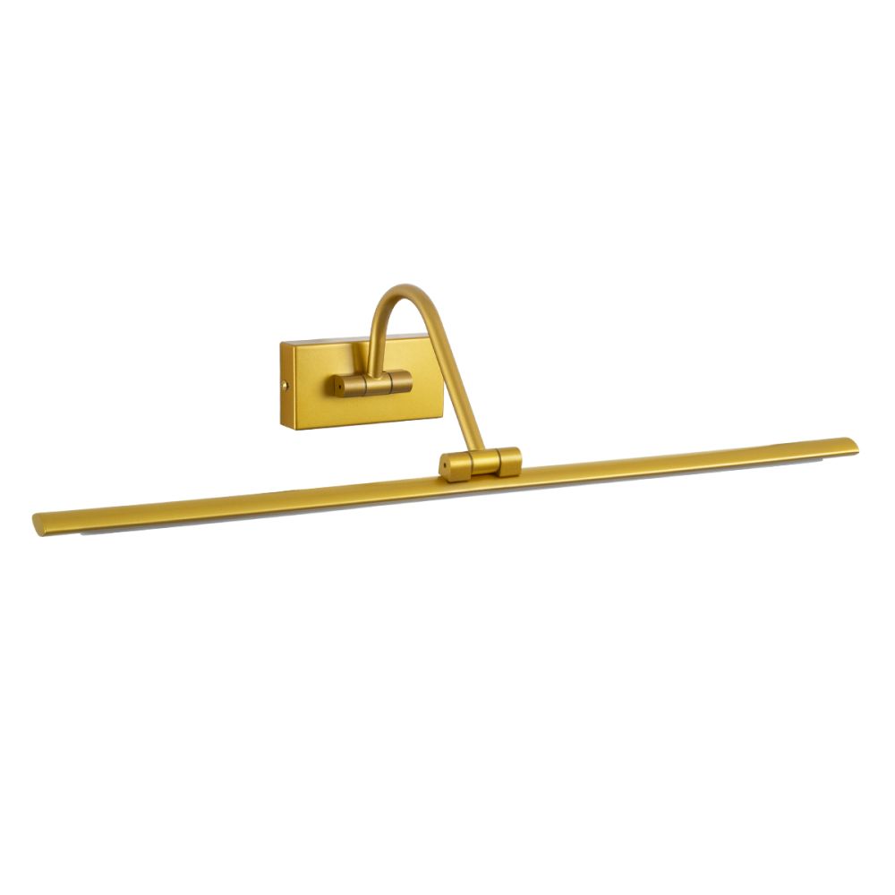 GLOBOSTAR® MIRA 60433 Μοντέρνο Φωτιστικό Τοίχου - Απλίκα Καθρέπτη Μπάνιου LED 12W 1400lm 120° AC 220-240V IP44 Φυσικό Λευκό 4500K - Lumileds SMD Chip & TÜV SÜD Driver - Χρυσό - Μ60 x Π20 x Υ13cm - 3 Χρόνια Εγγύηση