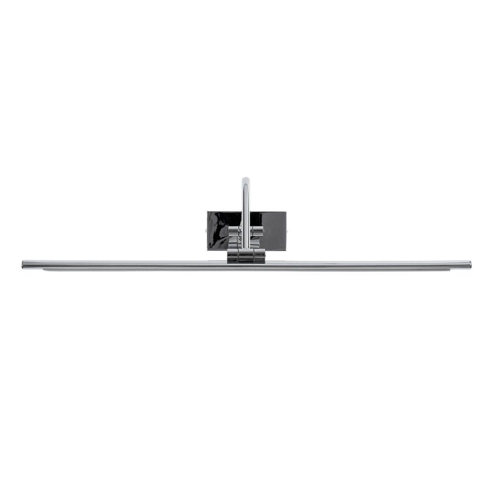 GLOBOSTAR® MIRA 60434 Μοντέρνο Φωτιστικό Τοίχου - Απλίκα Καθρέπτη Μπάνιου LED 12W 1400lm 120° AC 220-240V IP44 Φυσικό Λευκό 4500K - Lumileds SMD Chip & TÜV SÜD Driver - Νίκελ Χρώμιο - Μ60 x Π20 x Υ13cm - 3 Χρόνια Εγγύηση
