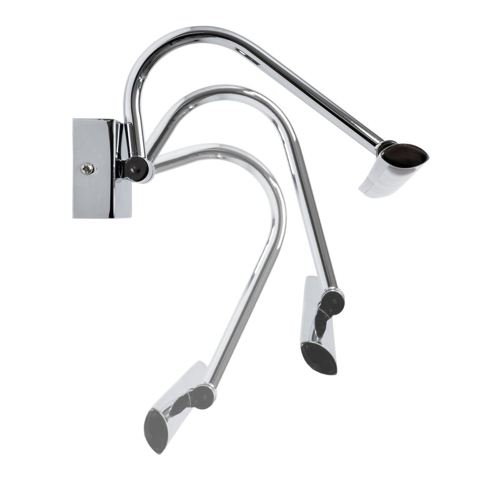 GLOBOSTAR® MIRA 60434 Μοντέρνο Φωτιστικό Τοίχου - Απλίκα Καθρέπτη Μπάνιου LED 12W 1400lm 120° AC 220-240V IP44 Φυσικό Λευκό 4500K - Lumileds SMD Chip & TÜV SÜD Driver - Νίκελ Χρώμιο - Μ60 x Π20 x Υ13cm - 3 Χρόνια Εγγύηση