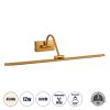 GLOBOSTAR® MIRA 60435 Μοντέρνο Φωτιστικό Τοίχου - Απλίκα Καθρέπτη Μπάνιου LED 12W 1400lm 120° AC 220-240V IP44 Φυσικό Λευκό 4500K - Lumileds SMD Chip & TÜV SÜD Driver - Χάλκινο - Μ60 x Π20 x Υ13cm - 3 Χρόνια Εγγύηση