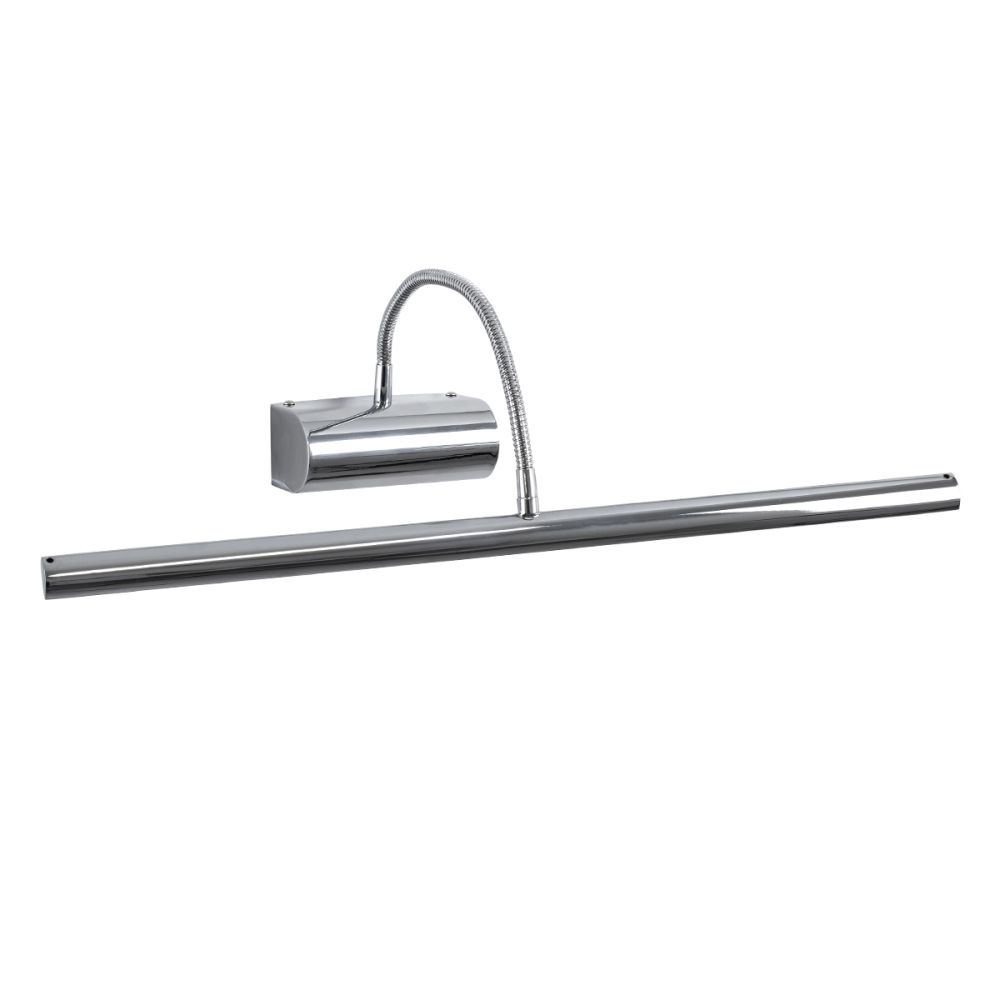 GLOBOSTAR® TROIS 60438 Μοντέρνο Φωτιστικό Τοίχου - Απλίκα Καθρέπτη Μπάνιου LED 12W 1400lm 120° AC 220-240V IP44 Φυσικό Λευκό 4500K - Lumileds SMD Chip & TÜV SÜD Driver - Νίκελ Χρώμιο - Μ60 x Π24 x Υ18cm - 3 Χρόνια Εγγύηση