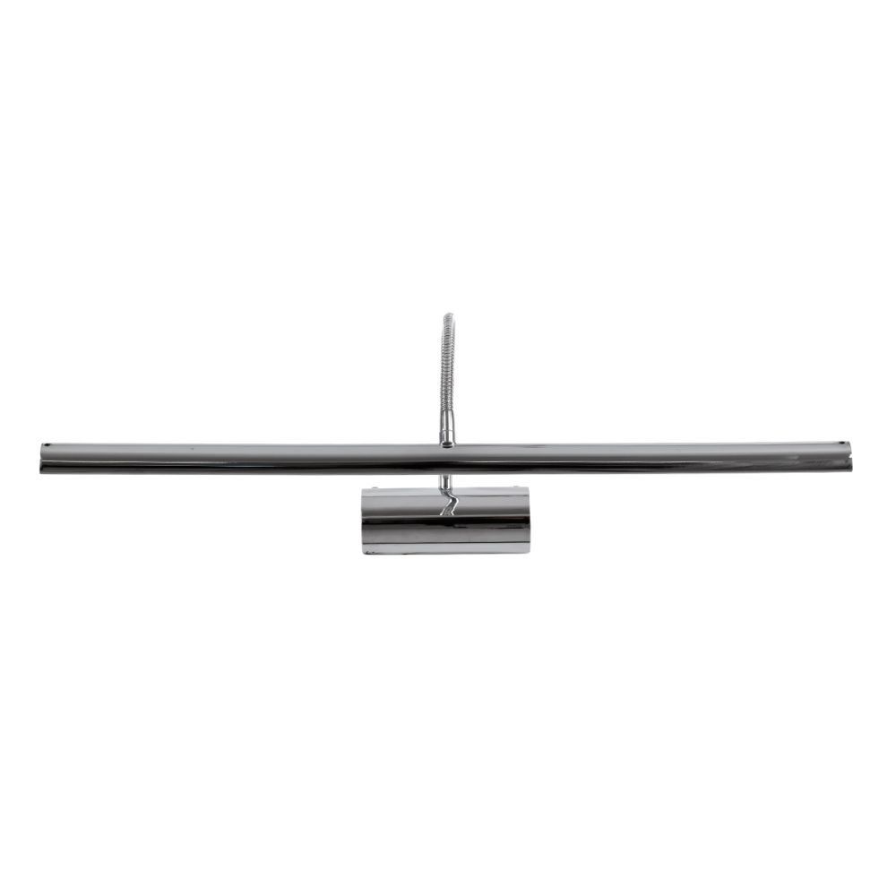 GLOBOSTAR® TROIS 60438 Μοντέρνο Φωτιστικό Τοίχου - Απλίκα Καθρέπτη Μπάνιου LED 12W 1400lm 120° AC 220-240V IP44 Φυσικό Λευκό 4500K - Lumileds SMD Chip & TÜV SÜD Driver - Νίκελ Χρώμιο - Μ60 x Π24 x Υ18cm - 3 Χρόνια Εγγύηση