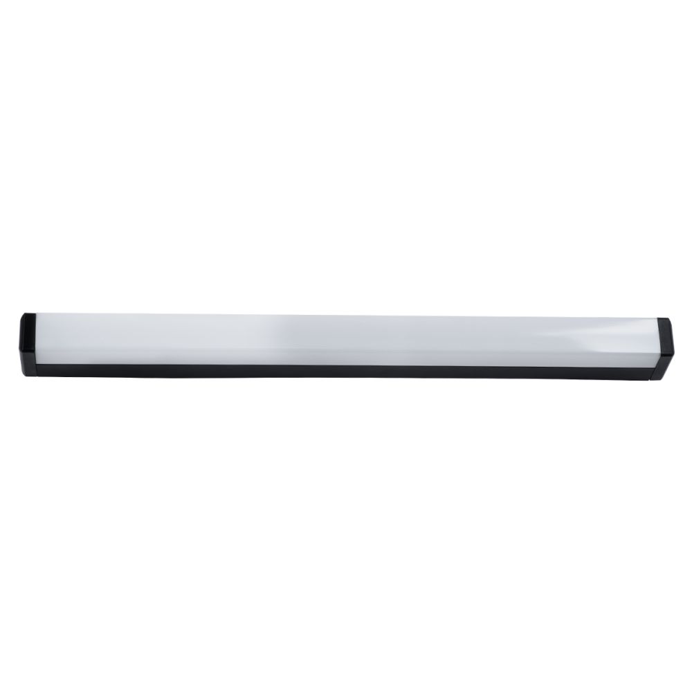 GLOBOSTAR® RENATA 60440 Μοντέρνο Φωτιστικό Τοίχου - Απλίκα Καθρέπτη Μπάνιου LED 12W 1400lm 180° AC 220-240V IP44 Φυσικό Λευκό 4500K - Lumileds SMD Chip & TÜV SÜD Driver - Μαύρο Ματ - Μ60 x Π4 x Υ5.5cm - 3 Χρόνια Εγγύηση