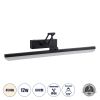 GLOBOSTAR® MARA 60446 Μοντέρνο Φωτιστικό Τοίχου - Απλίκα Καθρέπτη Μπάνιου LED 12W 1400lm 120° AC 220-240V IP20 Φυσικό Λευκό 4500K - Lumileds SMD Chip & TÜV SÜD Driver - Μαύρο Ματ - Μ60 x Π15 x Υ13cm - 3 Χρόνια Εγγύηση