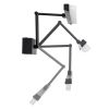 GLOBOSTAR® MARA 60446 Μοντέρνο Φωτιστικό Τοίχου - Απλίκα Καθρέπτη Μπάνιου LED 12W 1400lm 120° AC 220-240V IP20 Φυσικό Λευκό 4500K - Lumileds SMD Chip & TÜV SÜD Driver - Μαύρο Ματ - Μ60 x Π15 x Υ13cm - 3 Χρόνια Εγγύηση