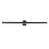 GLOBOSTAR® MEGAN 60448 Μοντέρνο Φωτιστικό Τοίχου - Απλίκα Καθρέπτη Μπάνιου LED 12W 1400lm 120° AC 220-240V IP44 Φυσικό Λευκό 4500K - Lumileds SMD Chip & TÜV SÜD Driver - Μαύρο Ματ - Μ60 x Π12 x Υ4cm - 3 Χρόνια Εγγύηση