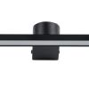 GLOBOSTAR® MEGAN 60448 Μοντέρνο Φωτιστικό Τοίχου - Απλίκα Καθρέπτη Μπάνιου LED 12W 1400lm 120° AC 220-240V IP44 Φυσικό Λευκό 4500K - Lumileds SMD Chip & TÜV SÜD Driver - Μαύρο Ματ - Μ60 x Π12 x Υ4cm - 3 Χρόνια Εγγύηση
