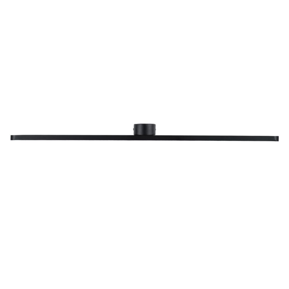 GLOBOSTAR® MEGAN 60448 Μοντέρνο Φωτιστικό Τοίχου - Απλίκα Καθρέπτη Μπάνιου LED 12W 1400lm 120° AC 220-240V IP44 Φυσικό Λευκό 4500K - Lumileds SMD Chip & TÜV SÜD Driver - Μαύρο Ματ - Μ60 x Π12 x Υ4cm - 3 Χρόνια Εγγύηση