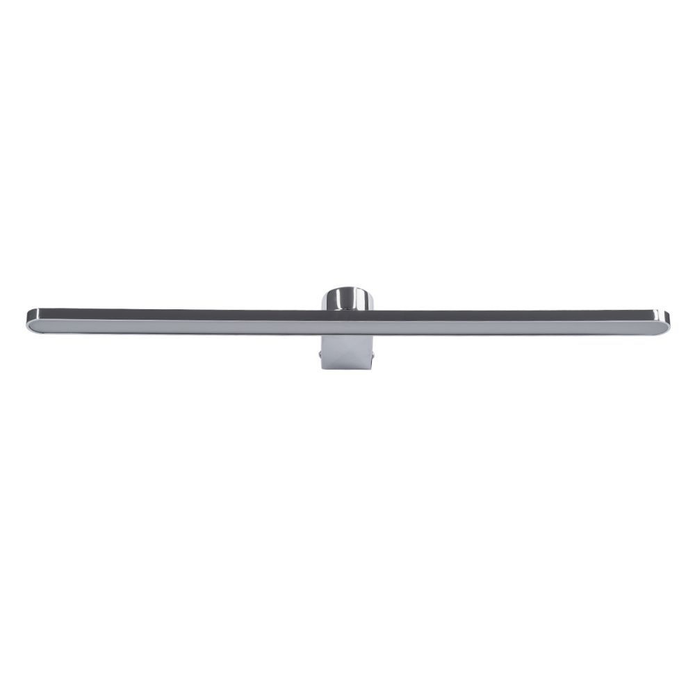 GLOBOSTAR® MEGAN 60449 Μοντέρνο Φωτιστικό Τοίχου - Απλίκα Καθρέπτη Μπάνιου LED 12W 1400lm 120° AC 220-240V IP44 Φυσικό Λευκό 4500K - Lumileds SMD Chip & TÜV SÜD Driver - Νίκελ Χρώμιο - Μ60 x Π12 x Υ4cm - 3 Χρόνια Εγγύηση