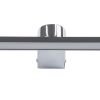 GLOBOSTAR® MEGAN 60449 Μοντέρνο Φωτιστικό Τοίχου - Απλίκα Καθρέπτη Μπάνιου LED 12W 1400lm 120° AC 220-240V IP44 Φυσικό Λευκό 4500K - Lumileds SMD Chip & TÜV SÜD Driver - Νίκελ Χρώμιο - Μ60 x Π12 x Υ4cm - 3 Χρόνια Εγγύηση