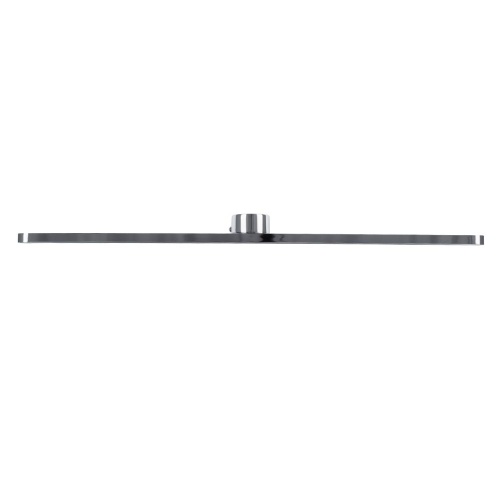 GLOBOSTAR® MEGAN 60449 Μοντέρνο Φωτιστικό Τοίχου - Απλίκα Καθρέπτη Μπάνιου LED 12W 1400lm 120° AC 220-240V IP44 Φυσικό Λευκό 4500K - Lumileds SMD Chip & TÜV SÜD Driver - Νίκελ Χρώμιο - Μ60 x Π12 x Υ4cm - 3 Χρόνια Εγγύηση