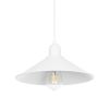 GLOBOSTAR® FERRO 203-0085 Μοντέρνο Κρεμαστό Φωτιστικό Οροφής με Ντουί 1 x E27 AC 220-240V IP20 - Λευκό - Μ30 x Π30 x Υ15cm