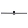 GLOBOSTAR® ROSA 60450 Μοντέρνο Φωτιστικό Τοίχου - Απλίκα Καθρέπτη Μπάνιου LED 12W 1400lm 120° AC 220-240V IP20 Φυσικό Λευκό 4500K - Lumileds SMD Chip & TÜV SÜD Driver - Μαύρο Ματ - Μ60 x Π15 x Υ7cm - 3 Χρόνια Εγγύηση
