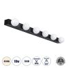 GLOBOSTAR® BELLA 60452 Μοντέρνο Φωτιστικό Τοίχου - Απλίκα Καθρέπτη Μπάνιου LED 18W 2052lm 300° AC 220-240V IP44 Φυσικό Λευκό 4500K - Bridgelux COB Chip & TÜV SÜD Driver - Μαύρο Ματ & Λευκό - Μ70 x Π11 x Υ6cm - 3 Χρόνια Εγγύηση