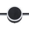GLOBOSTAR® OPAL 60454 Μοντέρνο Φωτιστικό Τοίχου - Απλίκα Καθρέπτη Μπάνιου LED 14W 1600lm 180° AC 220-240V IP44 Φυσικό Λευκό 4500K - Lumileds SMD Chip & TÜV SÜD Driver - Μαύρο Ματ - Μ60 x Π6 x Υ10cm - 3 Χρόνια Εγγύηση