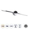 GLOBOSTAR® OPAL 60455 Μοντέρνο Φωτιστικό Τοίχου - Απλίκα Καθρέπτη Μπάνιου LED 14W 1600lm 180° AC 220-240V IP44 Φυσικό Λευκό 4500K - Lumileds SMD Chip & TÜV SÜD Driver - Νίκελ Χρώμιο - Μ60 x Π6 x Υ10cm - 3 Χρόνια Εγγύηση