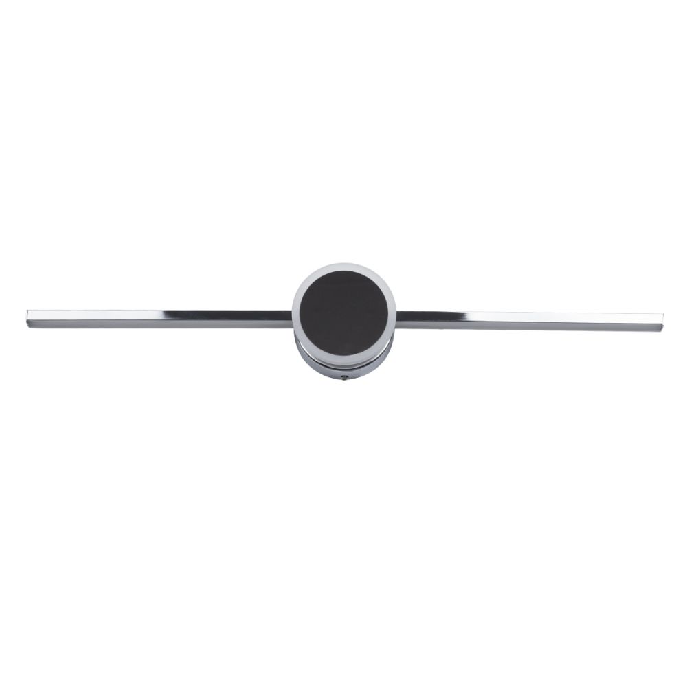 GLOBOSTAR® OPAL 60455 Μοντέρνο Φωτιστικό Τοίχου - Απλίκα Καθρέπτη Μπάνιου LED 14W 1600lm 180° AC 220-240V IP44 Φυσικό Λευκό 4500K - Lumileds SMD Chip & TÜV SÜD Driver - Νίκελ Χρώμιο - Μ60 x Π6 x Υ10cm - 3 Χρόνια Εγγύηση