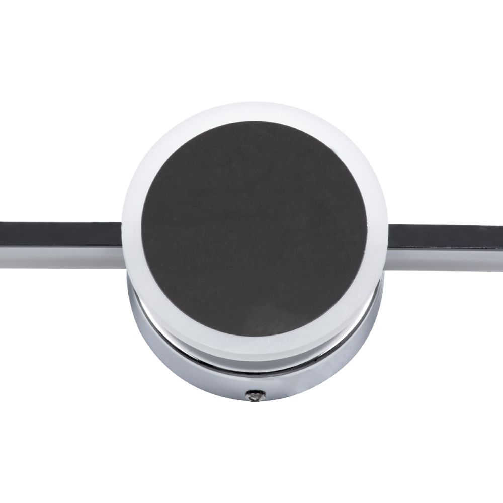 GLOBOSTAR® OPAL 60455 Μοντέρνο Φωτιστικό Τοίχου - Απλίκα Καθρέπτη Μπάνιου LED 14W 1600lm 180° AC 220-240V IP44 Φυσικό Λευκό 4500K - Lumileds SMD Chip & TÜV SÜD Driver - Νίκελ Χρώμιο - Μ60 x Π6 x Υ10cm - 3 Χρόνια Εγγύηση