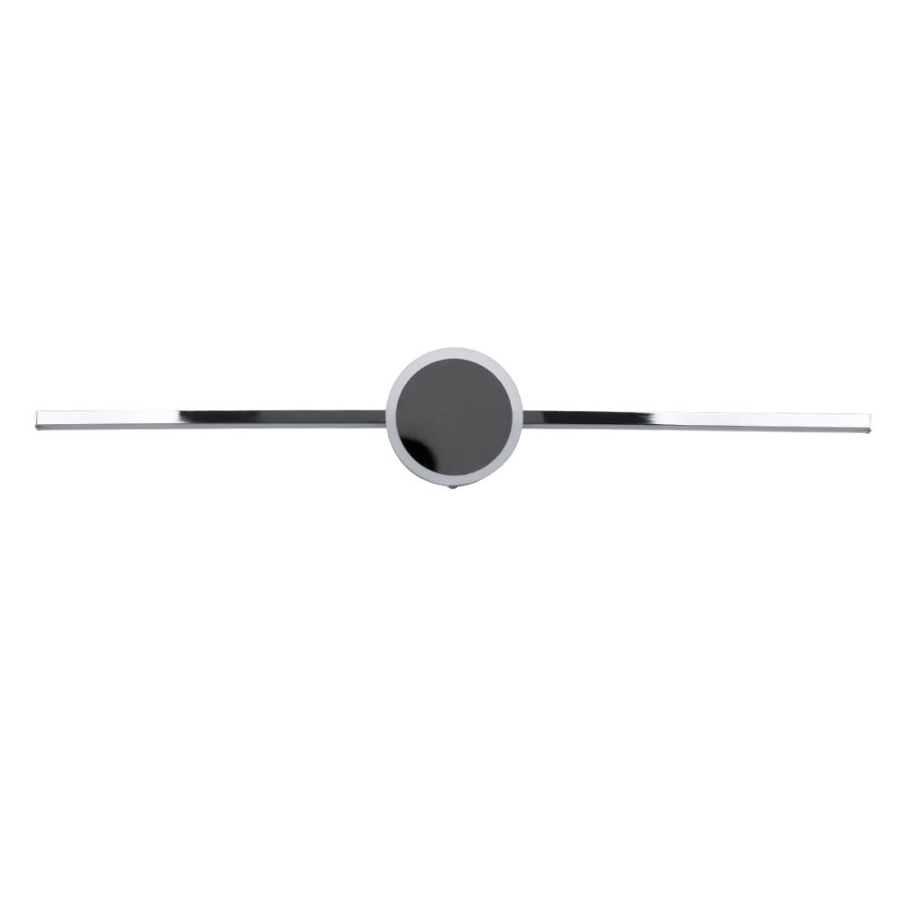 GLOBOSTAR® OPAL 60455 Μοντέρνο Φωτιστικό Τοίχου - Απλίκα Καθρέπτη Μπάνιου LED 14W 1600lm 180° AC 220-240V IP44 Φυσικό Λευκό 4500K - Lumileds SMD Chip & TÜV SÜD Driver - Νίκελ Χρώμιο - Μ60 x Π6 x Υ10cm - 3 Χρόνια Εγγύηση