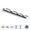 GLOBOSTAR® KARLA 60456 Μοντέρνο Φωτιστικό Τοίχου - Απλίκα Καθρέπτη Μπάνιου LED 14W 1600lm 180° AC 220-240V IP44 Φυσικό Λευκό 4500K - Lumileds SMD Chip & TÜV SÜD Driver - Νίκελ Χρώμιο - Μ60 x Π9 x Υ5cm - 3 Χρόνια Εγγύηση