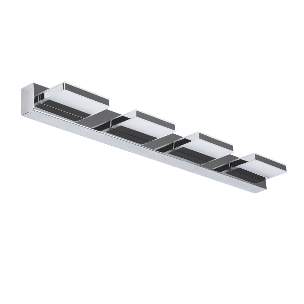 GLOBOSTAR® KARLA 60456 Μοντέρνο Φωτιστικό Τοίχου - Απλίκα Καθρέπτη Μπάνιου LED 14W 1600lm 180° AC 220-240V IP44 Φυσικό Λευκό 4500K - Lumileds SMD Chip & TÜV SÜD Driver - Νίκελ Χρώμιο - Μ60 x Π9 x Υ5cm - 3 Χρόνια Εγγύηση