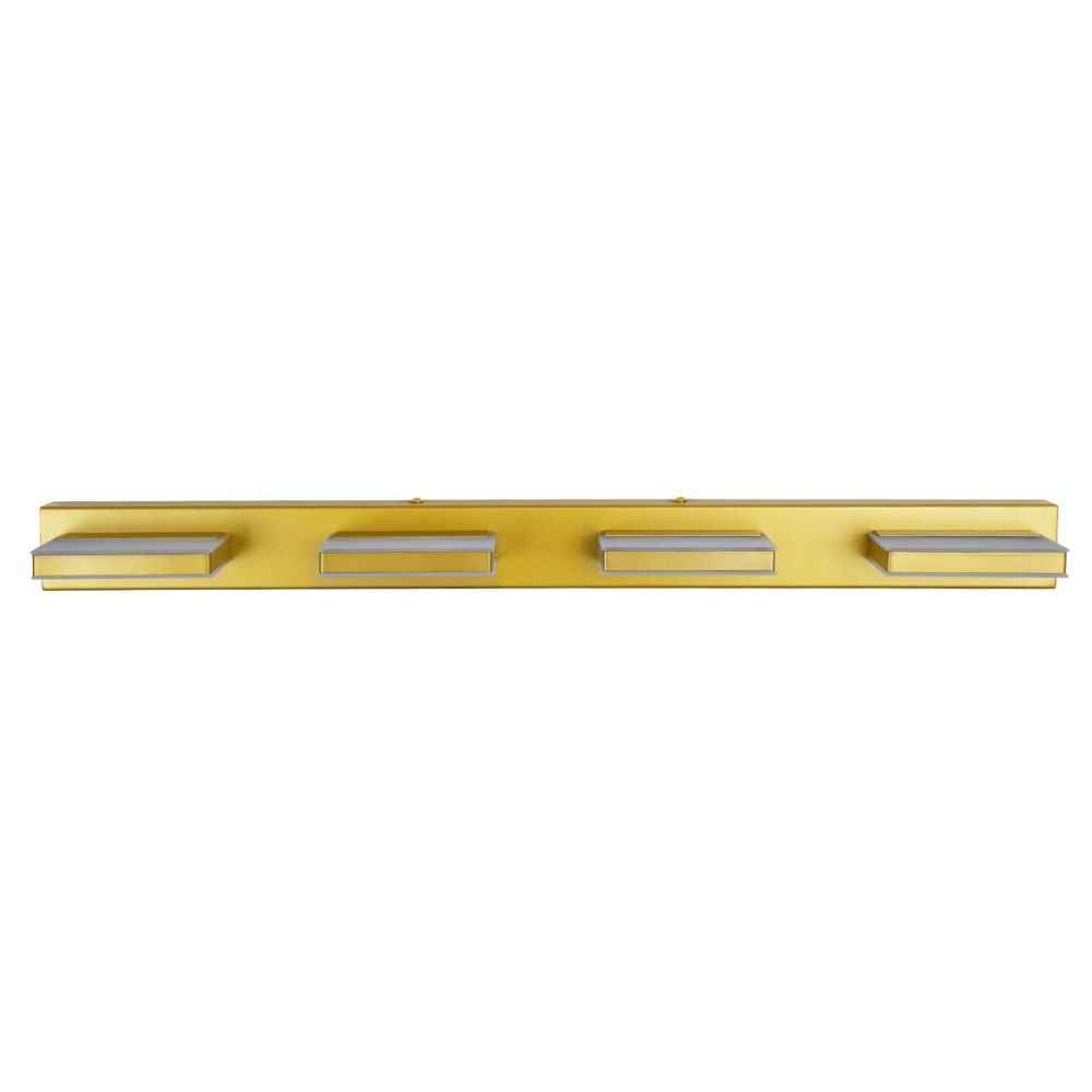 GLOBOSTAR® KARLA 60457 Μοντέρνο Φωτιστικό Τοίχου - Απλίκα Καθρέπτη Μπάνιου LED 14W 1600lm 180° AC 220-240V IP44 Φυσικό Λευκό 4500K - Lumileds SMD Chip & TÜV SÜD Driver - Χρυσό - Μ60 x Π9 x Υ5cm - 3 Χρόνια Εγγύηση