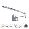 GLOBOSTAR® FRIDA 60458 Μοντέρνο Φωτιστικό Τοίχου - Απλίκα Καθρέπτη Μπάνιου LED 12W 1400lm 120° AC 220-240V IP44 Φυσικό Λευκό 4500K - Lumileds SMD Chip & TÜV SÜD Driver - Νίκελ Χρώμιο - Μ51 x Π25 x Υ10cm - 3 Χρόνια Εγγύηση