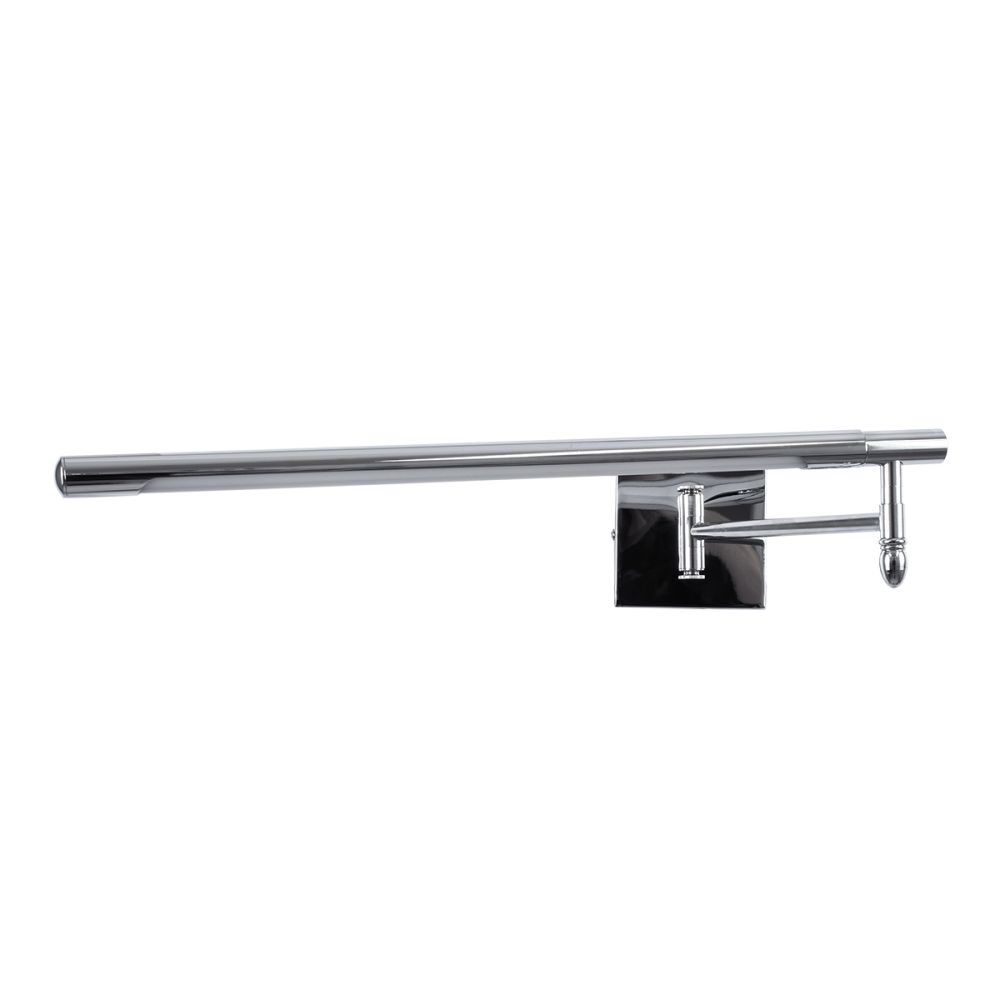 GLOBOSTAR® FRIDA 60458 Μοντέρνο Φωτιστικό Τοίχου - Απλίκα Καθρέπτη Μπάνιου LED 12W 1400lm 120° AC 220-240V IP44 Φυσικό Λευκό 4500K - Lumileds SMD Chip & TÜV SÜD Driver - Νίκελ Χρώμιο - Μ51 x Π25 x Υ10cm - 3 Χρόνια Εγγύηση