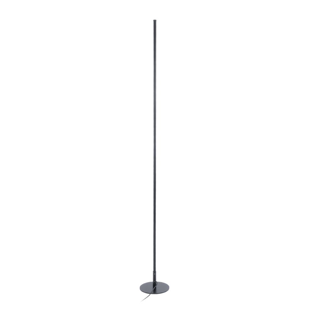GLOBOSTAR® DALUMA 60470 Μοντέρνο Επιδαπέδιο Φωτιστικό LED 24W 2640lm 200° AC 220-240V IP20 Ρυθμιζόμενο Λευκό CCT με On/Off 2700K/4500K/6000K - Lumileds SMD Chip - Μαύρο Ματ - Μ18 x Π18 x Υ160cm - 3 Χρόνια Εγγύηση