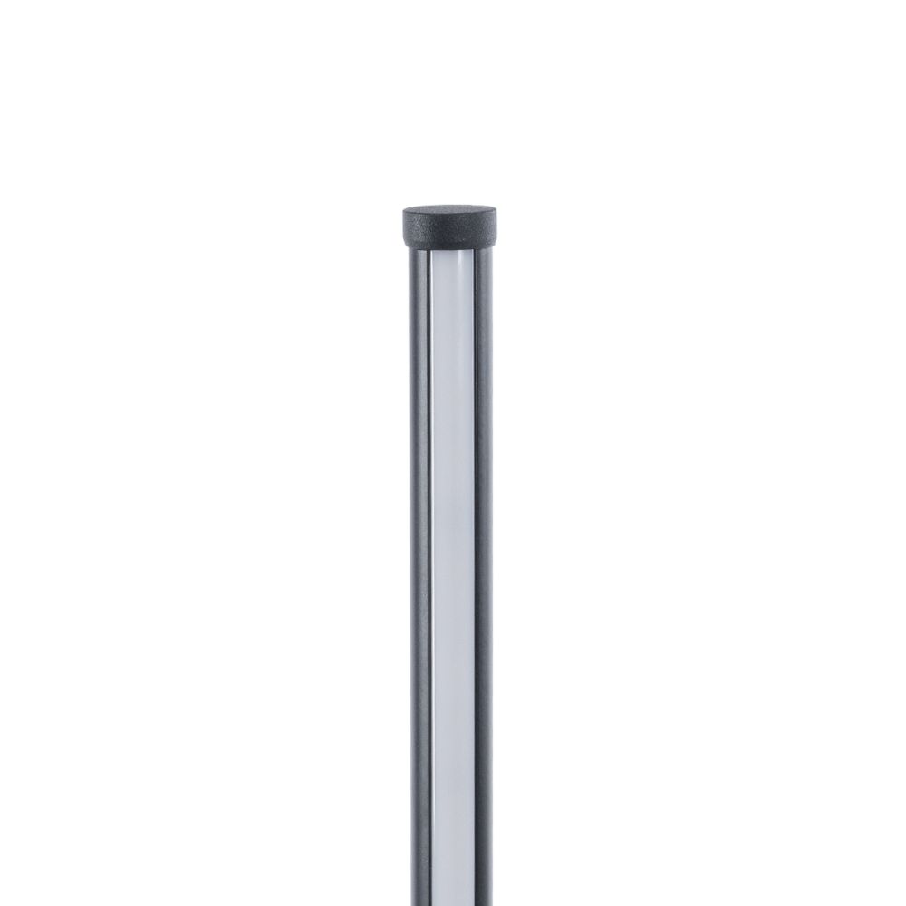 GLOBOSTAR® DALUMA 60470 Μοντέρνο Επιδαπέδιο Φωτιστικό LED 24W 2640lm 200° AC 220-240V IP20 Ρυθμιζόμενο Λευκό CCT με On/Off 2700K/4500K/6000K - Lumileds SMD Chip - Μαύρο Ματ - Μ18 x Π18 x Υ160cm - 3 Χρόνια Εγγύηση