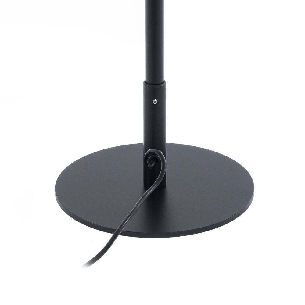 GLOBOSTAR® DALUMA 60470 Μοντέρνο Επιδαπέδιο Φωτιστικό LED 24W 2640lm 200° AC 220-240V IP20 Ρυθμιζόμενο Λευκό CCT με On/Off 2700K/4500K/6000K - Lumileds SMD Chip - Μαύρο Ματ - Μ18 x Π18 x Υ160cm - 3 Χρόνια Εγγύηση