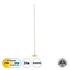 GLOBOSTAR® DALUMA 60472 Μοντέρνο Επιδαπέδιο Φωτιστικό LED 24W 2640lm 200° AC 220-240V IP20 Ρυθμιζόμενο Λευκό CCT με On/Off 2700K/4500K/6000K - Lumileds SMD Chip - Σατινέ Χρυσό Βούρτσας - Μ18 x Π18 x Υ160cm - 3 Χρόνια Εγγύηση