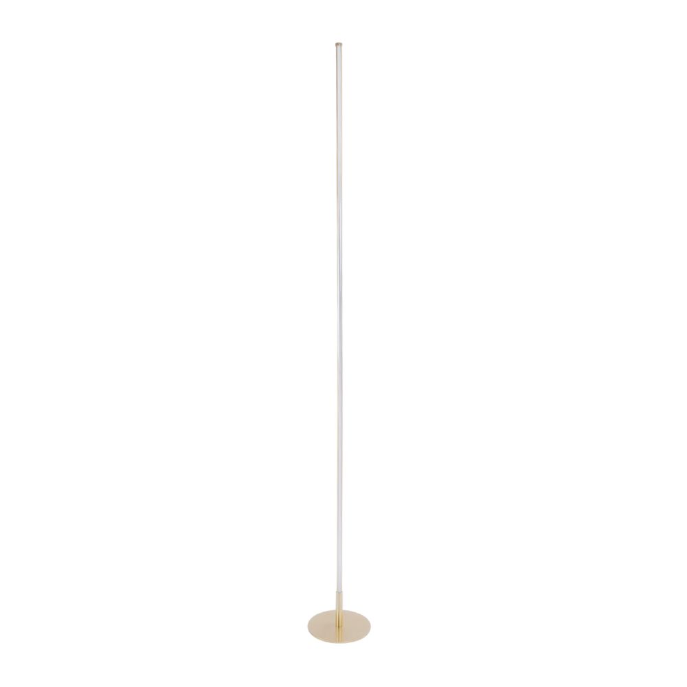 GLOBOSTAR® DALUMA 60472 Μοντέρνο Επιδαπέδιο Φωτιστικό LED 24W 2640lm 200° AC 220-240V IP20 Ρυθμιζόμενο Λευκό CCT με On/Off 2700K/4500K/6000K - Lumileds SMD Chip - Σατινέ Χρυσό Βούρτσας - Μ18 x Π18 x Υ160cm - 3 Χρόνια Εγγύηση