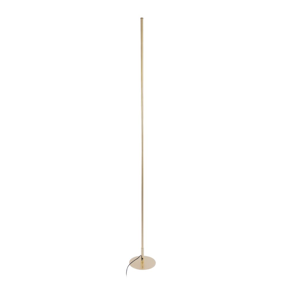 GLOBOSTAR® DALUMA 60472 Μοντέρνο Επιδαπέδιο Φωτιστικό LED 24W 2640lm 200° AC 220-240V IP20 Ρυθμιζόμενο Λευκό CCT με On/Off 2700K/4500K/6000K - Lumileds SMD Chip - Σατινέ Χρυσό Βούρτσας - Μ18 x Π18 x Υ160cm - 3 Χρόνια Εγγύηση
