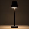 GLOBOSTAR® NEGA 60473 Μοντέρνο Επιτραπέζιο Φωτιστικό LED 2.2W 154lm 360° DC 5V με USB με Επαναφορτιζόμενη Μπαταρία Li-ion 3.7V 4000mAh IP20 Θερμό Λευκό 2700K με Αφή Dimmable - Lumileds SMD Chip - Μαύρο - Μ10 x Π10 x Υ39cm - 2 Χρόνια Εγγύηση
