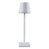 GLOBOSTAR® NEGA 60474 Μοντέρνο Επιτραπέζιο Φωτιστικό LED 2.2W 154lm 360° DC 5V με USB με Επαναφορτιζόμενη Μπαταρία Li-ion 3.7V 4000mAh IP20 Θερμό Λευκό 2700K με Αφή Dimmable - Lumileds SMD Chip - Λευκό - Μ10 x Π10 x Υ39cm - 2 Χρόνια Εγγύηση