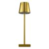 GLOBOSTAR® NEGA 60475 Μοντέρνο Επιτραπέζιο Φωτιστικό LED 2.2W 154lm 360° DC 5V με USB με Επαναφορτιζόμενη Μπαταρία Li-ion 3.7V 4000mAh IP20 Θερμό Λευκό 2700K με Αφή Dimmable - Lumileds SMD Chip - Χρυσό - Μ10 x Π10 x Υ39cm - 2 Χρόνια Εγγύηση