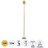 GLOBOSTAR® NEGA 60479 Μοντέρνο Επιδαπέδιο Φωτιστικό LED 2.2W 154lm 360° DC 5V με USB 2.0 με Επαναφορτιζόμενη Μπαταρία Li-ion 3.7V 4000mAh IP44 Θερμό Λευκό 2700K με Αφή Dimmable - Lumileds SMD Chip - Χρυσό Πλατίνα - Μ10 x Π10 x Υ135cm - 2 Χρόνια Εγγύηση