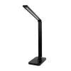 GLOBOSTAR® TEBLA 60482 Μοντέρνο Επιτραπέζιο Φωτιστικό Γραφείου με Ασύρματη Φόρτιση 5W 1A LED 5W 500lm 120° AC 220-240V IP20 Ρυθμιζόμενο Λευκό CCT με Αφή 2700K/4500K/6000K Dimmable - Bridgelux SMD Chip - Μαύρο - Μ11 x Π31 x Υ52cm - 2 Χρόνια Εγγύηση