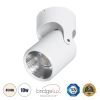 GLOBOSTAR® DETRONIC 60501 Κινούμενο Downlight Σποτ LED 10W 1300lm 24° AC 220-240V IP20 Φυσικό Λευκό 4500K - Bridgelux COB Chip & TÜV SÜD Driver - Λευκό Ματ - Μ9 x Π9 x Υ16cm - 5 Χρόνια Εγγύηση