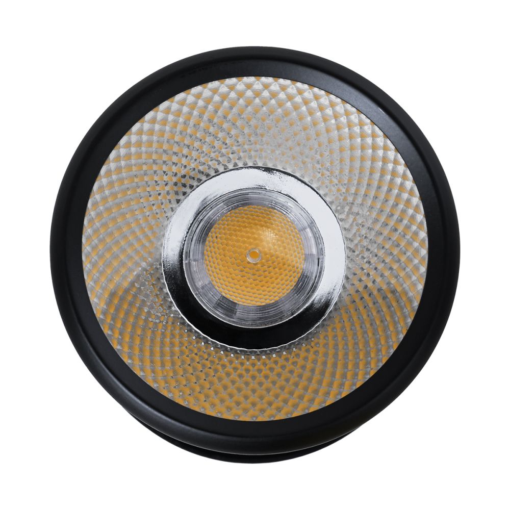 GLOBOSTAR® DETRONIC 60504 Κινούμενο Downlight Σποτ LED 10W 1300lm 24° AC 220-240V IP20 Φυσικό Λευκό 4500K - Bridgelux COB Chip & TÜV SÜD Driver - Μαύρο Ματ - Μ9 x Π9 x Υ16cm - 5 Χρόνια Εγγύηση