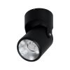 GLOBOSTAR® DETRONIC 60505 Κινούμενο Downlight Σποτ LED 10W 1250lm 24° AC 220-240V IP20 Θερμό Λευκό 2700K - Bridgelux COB Chip & TÜV SÜD Driver - Μαύρο Ματ - Μ9 x Π9 x Υ16cm - 5 Χρόνια Εγγύηση