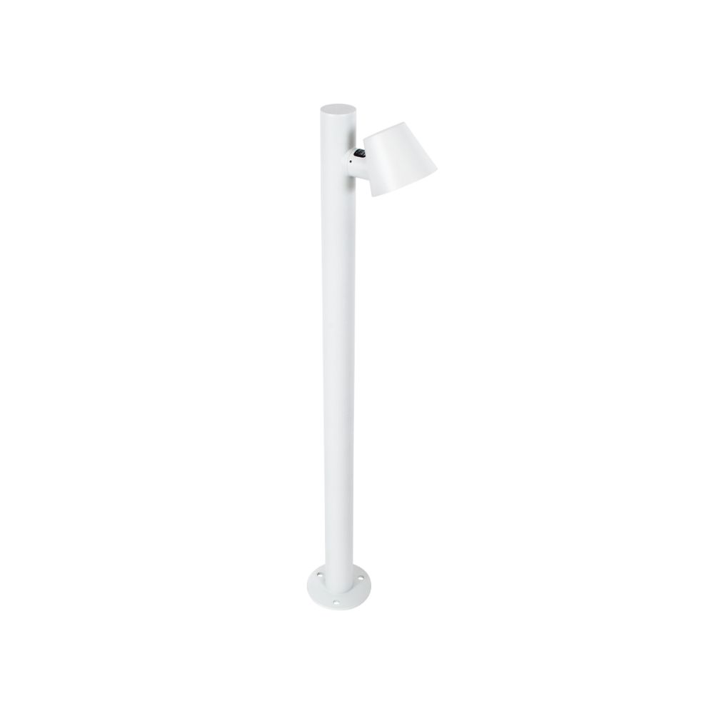 GloboStar® GARDENIA 60506 Φωτιστικό Κήπου - Κολωνάκι Αρχιτεκτονικού Φωτισμού Εξωτερικού Χώρου LED 7W 700lm 60° AC220-240V Αδιάβροχο IP65 - Σώμα Αλουμινίου & Tempered Glass - Μ12 x Π18 x Υ90cm - Θερμό Λευκό 2700K - Λευκό - Bridgelux Chip - 5 Years Warr