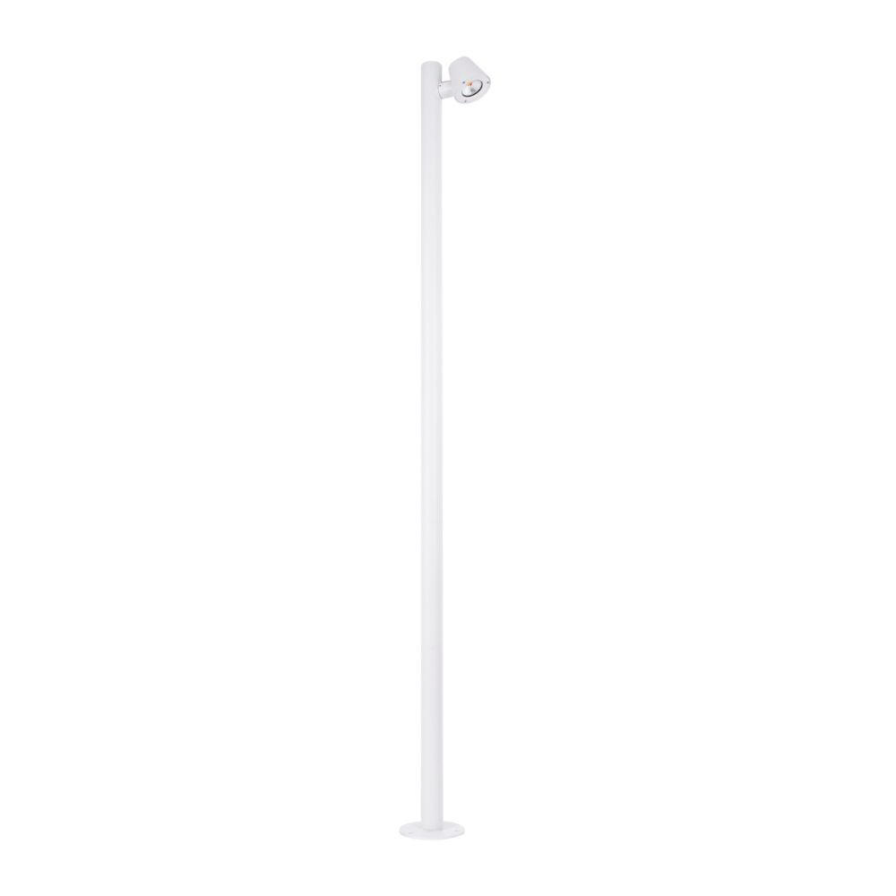 GloboStar® GARDENIA 60509 Φωτιστικό Κήπου - Πάρκου - Πλατείας - Κολωνάκι Αρχιτεκτονικού Φωτισμού Εξωτερικού Χώρου LED 7W 700lm 60° AC220-240V Αδιάβροχο IP65 - Σώμα Αλουμινίου & Tempered Glass - Μ15 x Π18 x Υ180cm - Θερμό Λευκό 2700K - Λευκό - Bridgelu