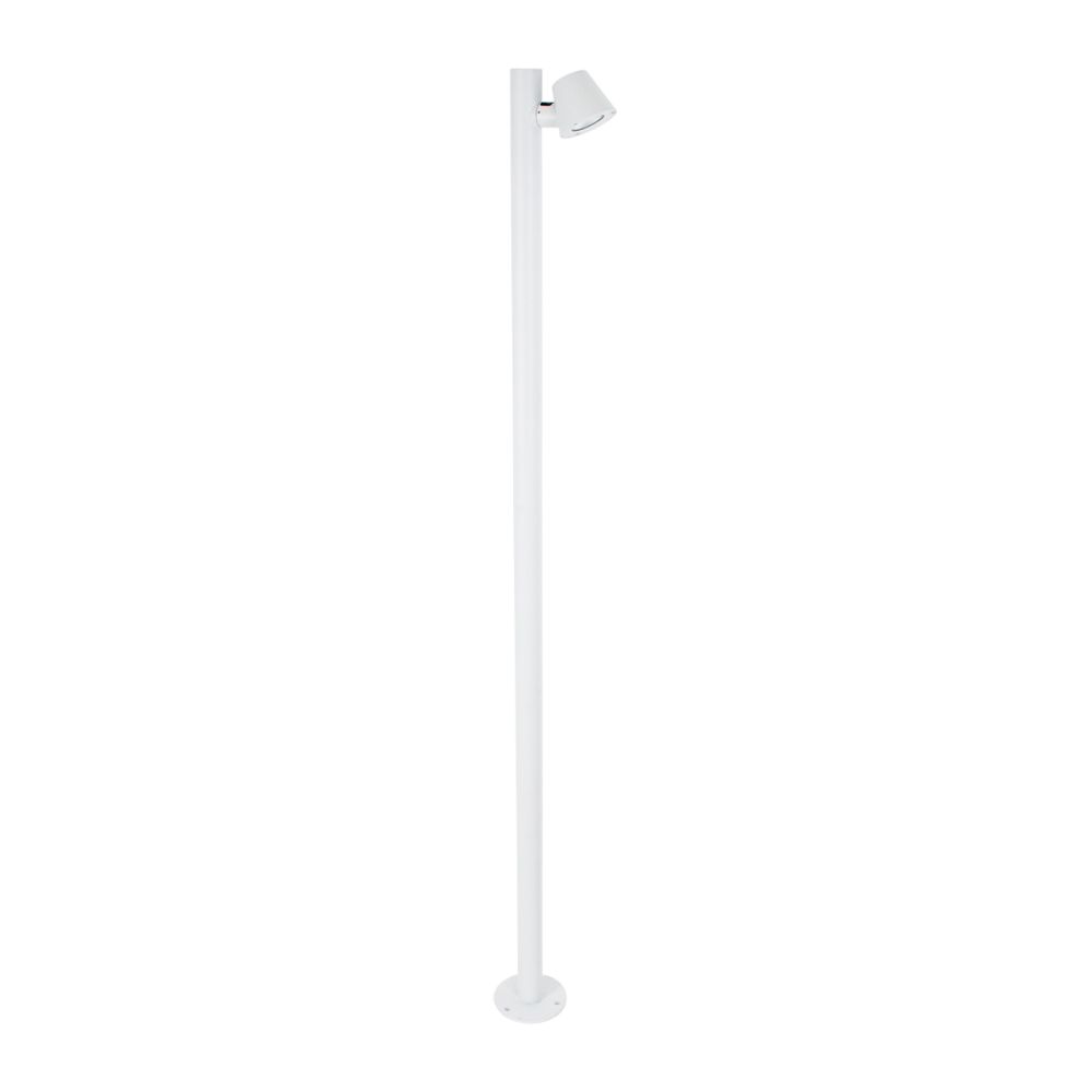 GloboStar® GARDENIA 60509 Φωτιστικό Κήπου - Πάρκου - Πλατείας - Κολωνάκι Αρχιτεκτονικού Φωτισμού Εξωτερικού Χώρου LED 7W 700lm 60° AC220-240V Αδιάβροχο IP65 - Σώμα Αλουμινίου & Tempered Glass - Μ15 x Π18 x Υ180cm - Θερμό Λευκό 2700K - Λευκό - Bridgelu