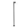 GloboStar® GARDENIA 60510 Φωτιστικό Κήπου - Πάρκου - Πλατείας - Κολωνάκι Αρχιτεκτονικού Φωτισμού Εξωτερικού Χώρου LED 7W 700lm 60° AC220-240V Αδιάβροχο IP65 - Σώμα Αλουμινίου & Tempered Glass - Μ15 x Π18 x Υ180cm - Θερμό Λευκό 2700K - Γκρι Ανθρακί - B