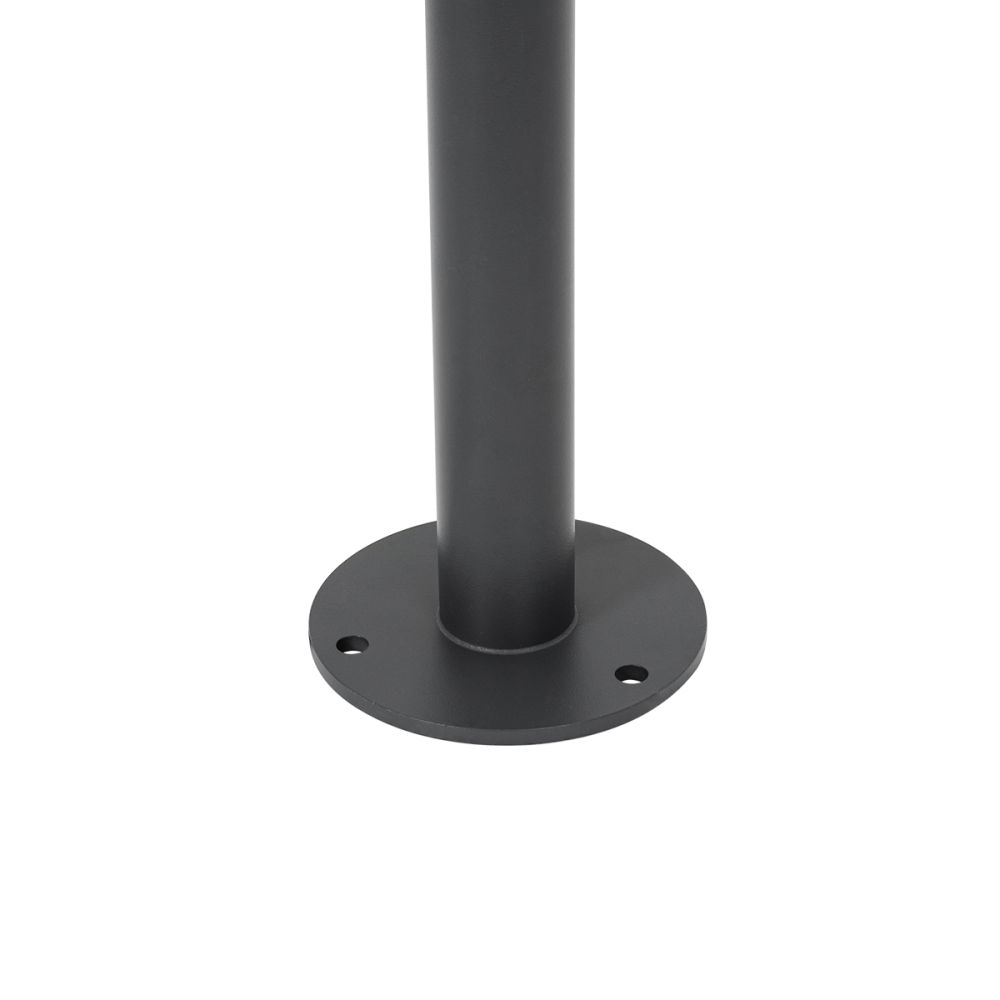 GloboStar® GARDENIA 60510 Φωτιστικό Κήπου - Πάρκου - Πλατείας - Κολωνάκι Αρχιτεκτονικού Φωτισμού Εξωτερικού Χώρου LED 7W 700lm 60° AC220-240V Αδιάβροχο IP65 - Σώμα Αλουμινίου & Tempered Glass - Μ15 x Π18 x Υ180cm - Θερμό Λευκό 2700K - Γκρι Ανθρακί - B