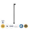 GloboStar® GARDENIA 60511 Φωτιστικό Κήπου - Πάρκου - Πλατείας - Κολωνάκι Αρχιτεκτονικού Φωτισμού Εξωτερικού Χώρου LED 7W 700lm 60° AC220-240V Αδιάβροχο IP65 - Σώμα Αλουμινίου & Tempered Glass - Μ15 x Π18 x Υ180cm - Θερμό Λευκό 2700K - Μαύρο - Bridgelu